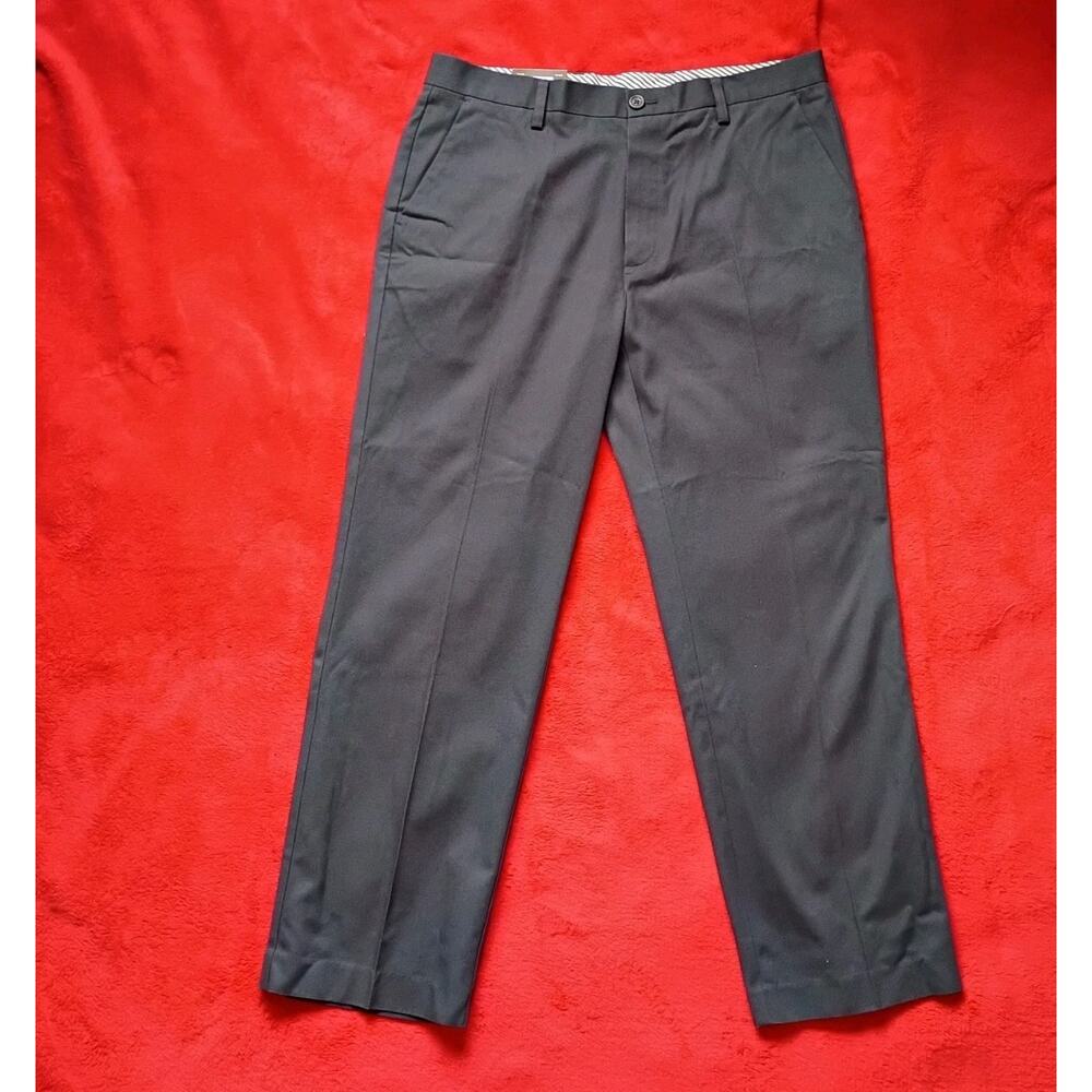 Mens Dress Pants Trousers Never Iron Charcoal Grey Size 36x30 Denver Hayes